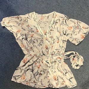 Beautiful.  Light weight faux wrap shirt